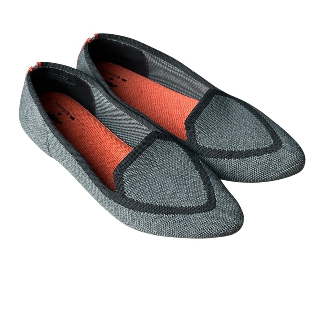 Judy + Birdies The Blackbird Heather Gray Knit Fabric Loafer Womens Size 6
